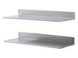 8.6" x 24" Stainless Steel Shelf, Wall Mounted Floating Shelving with Backsplash, 44 lbs Load V952-BGSCTTLL86242HBE0V0