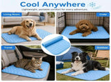 Pet Cooling Mat, Washable Ice Silk Self-Cooling Pad, Portable Foldable Dog Cooling Mat for Dogs & V1366-AZ2-W-11652