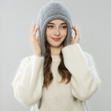 Women'S Winter Hat Hooded Knit Hat Pom-Pom Hat Warm Winter Accessory Australian - Khaki - Size L V1347-DSZ-001-123-KHK-L