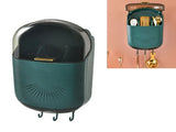 Wall Mounted Chopsticks Holder Dust Prevention 3 Compartments Large Capacity Draining Utensil V1294-YM0626-3118230011311