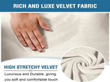 Velvet Stretch Recliner Couch Covers 4-Pieces Style Recliner Chair Covers Recliner Cover for V1258-DP02-F-628
