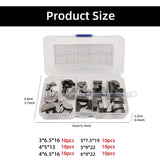 80Pcs Assorted Carbon Steel Woodruff Keys set Comprehensive Woodruff Key Assortment for Flywheels V1369-AZ3-W-13771