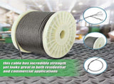 50M 316 Marine Stainless Steel Wire Rope Cable Decking Balustrade Rigging 7x19 4mm V63-835551