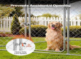Outdoor Dog Kennel, 2 x 2 x 1.6 m Large Dog Kennel with Secure Lock, Outside Dogs Enclosures with V952-DXHWQSYS6565NAQH5002V0
