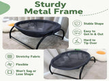 Grey Elevated Cat Hammock Bed - 45 x 42 x 23 cm Reinforced Iron Frame and Easily Removable V888-ELOSUNG55083-1
