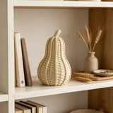 Faux Wicker Pumpkin Resin Figurine Fall Tablop Decor Hand Crafted Look Pumpkin Statue Indoor Outdoor V1369-AZ3-W-11186