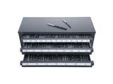 Drill Bit Cabinet, Three-Drawer Drill Bit Organizer Cabinet for 1/16" to 1/2", Steel Drill V952-ZTFPGJXZTSCT6N0G8V0