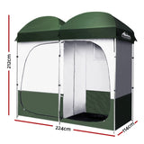 Weisshorn Double Camping Shower Toilet Tent Outdoor Portable Change Room TENT-C-CR-DOU