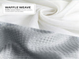 No Hook Shower Curtain with Sheer Window and Inner Liner, Waffle Weave Fabric, Waterproof Washable V1237-ZY00B0GGBLFSXV