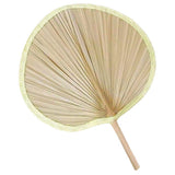 Woven Handmade Banana Leaves Fans Assorted Color Natural Cooling 5Pcs V1369-AZ3-W-20849
