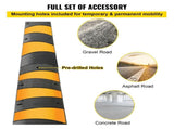 2pcs 6 Feet Rubber Driveway Modular Heavy Duty Speed 185 x 31 x 5.5 cm Cable Protector Ramp for V952-GXB2G6FTZHHXJJSD1V0