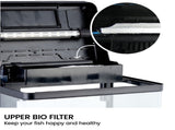 34L Curved Glass Aquarium Kit with LED Light & Bio Filter System - Complete Freshwater Fish Tan MS-420
