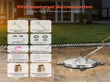 24" Pressure Washer Surface Cleaner, Stainless Steel Pressure Washer Attachments with 4 Wheels, 4000 V952-GYQXJBMQJQYPKEO1LV0