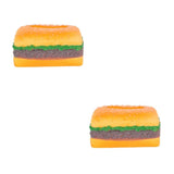 Multi Color Resin Hamburger Tissue Box for Home Office Use 2Pcs V1369-AZ3-W-21931