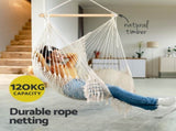 Gardeon Hammock Chair Swing Camping Mesh Cream HM-CHAIR-MESH-CREAM