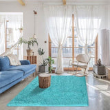 230x200cm Floor Rugs Large Shaggy Rug Area Carpet Bedroom Living Room Mat - Turquoise V63-832131