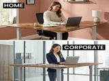 FORTIA Corner Standing Desk, 160x140cm, 72-118cm Sit to Stand Up Electric Height Adjustable, Walnut V219-ADKCORFOR1WLSA