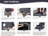Recliner Covers, Stretch Reclining Chair Covers, Recliner Sofa Slipcovers Stripe Jacquard Recliner V1258-DP02-C-1274