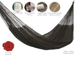 Outdoor undercover cotton Mayan Legacy hammock King size Black V97-TKBLACK