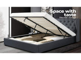 Artiss Bed Frame King Size Gas Lift Charcoal ISSA BFRAME-E-ISSA-K-CHAR-AB