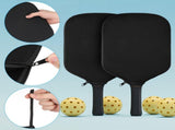 2Pcs Paddle Case Black Durable Rubber Cover Lightweight Holder for Beach and Park V1192-AZ-W-22618