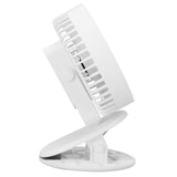 Portable Desk Fan 3 Speed Wind Mini Desktop Fan with Clip for Home Office and BedroomWhite V1294-YM0721-3113210022511