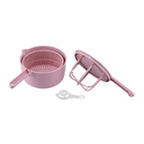 Household Vegetable Drainer Manual Salad Dehydrator Vegetable Washing Basket for KitchenPink V1294-YM0901-3118210232312