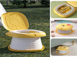 Portable Folding Potty for Toddlers Compact Travel Toilet with Cat Design, Easy to Carry & Clean, V1107-CS-ETCZZDZBQHU