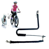 Ride with Your Best Friend Durable Steel Bike Dog Leash with Shock-Absorbing Spring for Safe, V1341-ZY-N4FS5URT-BLACK