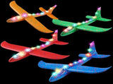4 Pack LED Light Airplane-17.5" Large Throwing Foam Plane Outdoor Flying for Kids-Flying V1366-AZ2-W-13318