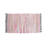 Tonal Chindi Cotton Handmade Floor Mat with Tassels 70 x 120 cm Bright Multi V442-BZO-FLOORR-TONALCHINDI-BRIGHT-RE