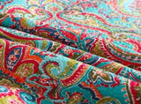 100% Cotton Aqua Coral Paisley Bloom Coverlet Bedspread Set V745-MMPAC060758Q13U