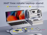 360&deg Rotating Laptop Stand Set - Ergonomic Cooling Desk V888-ELOSUNG54282