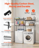 VEVOR Over Washer and Dryer Storage Shelf Two Row 4 Tiers Washer Rack Black V952-LDXYJZJTJK2PM9B5M001V0