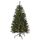 Christabelle 137cm Pine Slimline Christmas Tree with LED Lights 112_HZGS45