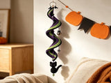Black Cat Shaped Handmade Crochet Halloween Charms Decorations, Halloween Party Wind Hanging V1192-AZ-W-35143