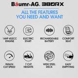 BAUMR-AG 38" Ride On Mower Tractor, Electric Start, 14hp 452cc, Hydrostatic, 100kg Towing, 7 Cut V219-MOWRIDBMP38A