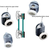 Shower Door ROllers 8 Pieces Shower Door ROllers 23Mm Shower Door ROllers Shower Cabin ROllers For V1188-MS-227-0521