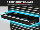 BULLET Pro 16 Drawer Tool Box Cabinet Chest Storage, Toolbox Garage Organiser Set, Black V219-TOLCCCBU79KA