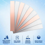 12 Pcs Pure Copper Zinc Anode Sheet High Purity Electrode Strips 0.04 Inch X 0.98 5.98 V1192-AZ-W-28835