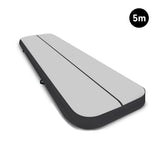 Powertrain Airtrack 20cm Thick 5m x 1m Inflatable Gymnastics Tumbling Mat Air Track - Black IFM-0501-GYBK