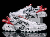 Women's Fashionable Graphic-Print Chunky Sneakers - Beige - Size 9 V1106-M-SHOE-7942-BEIG-9AU9EU40