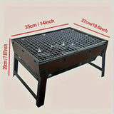 Portable Folding Grill 4-Step Assembly, Light & Portable, Sturdy Design, Enjoy Outdoor Grilling V1232-BXSSKL002