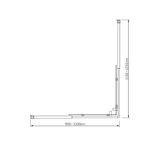 Adjustable 1000x1200mm Double Sliding Door Glass Shower Screen in Black V63-843841