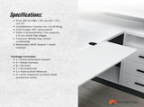 Tooleroo Folding Tray Desk Extender - Clamp-On Table Extension Shelf White V238-SUPDZ-42441622716496