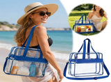 Clear Travel Tote Bag,12x6x12in Stadium Approved Transparent Crossbody with Adjustable V1369-AZ3-W-14654