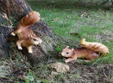 Resin Animal Squirrels Model Cute Squirrel Hanging Statues for Garden Outdoor Decoration V1294-YM0901-3111240165911