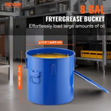 VEVOR Fryer Grease Bucket, 30L/8Gal Oil Disposal Caddy Carbon Steel Fryer Oil Bucket with Rust-Proof V952-WHLYZTTG8JLPUT9ADV0