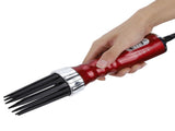 550W Wet Dry Dual Use Hot Hair Dryer Comb Curling Modeling Tools with 3 Level Adjustment RedUK Plug V1294-YM0901-3113200163313