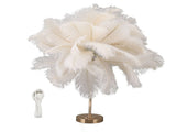 Feather Table Lamp 3 Color Dimmable Touch Switch USB Plug in Romantic Modern Decorative Bedside V1294-YM0703-3119230059411